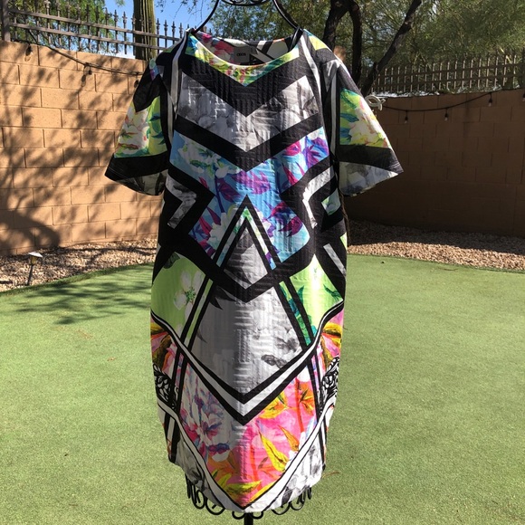 ASOS Floral Multicolor Shift Dress EUC *Sold Out* - Picture 2 of 8